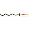Toy sword with a striped handle on a white background