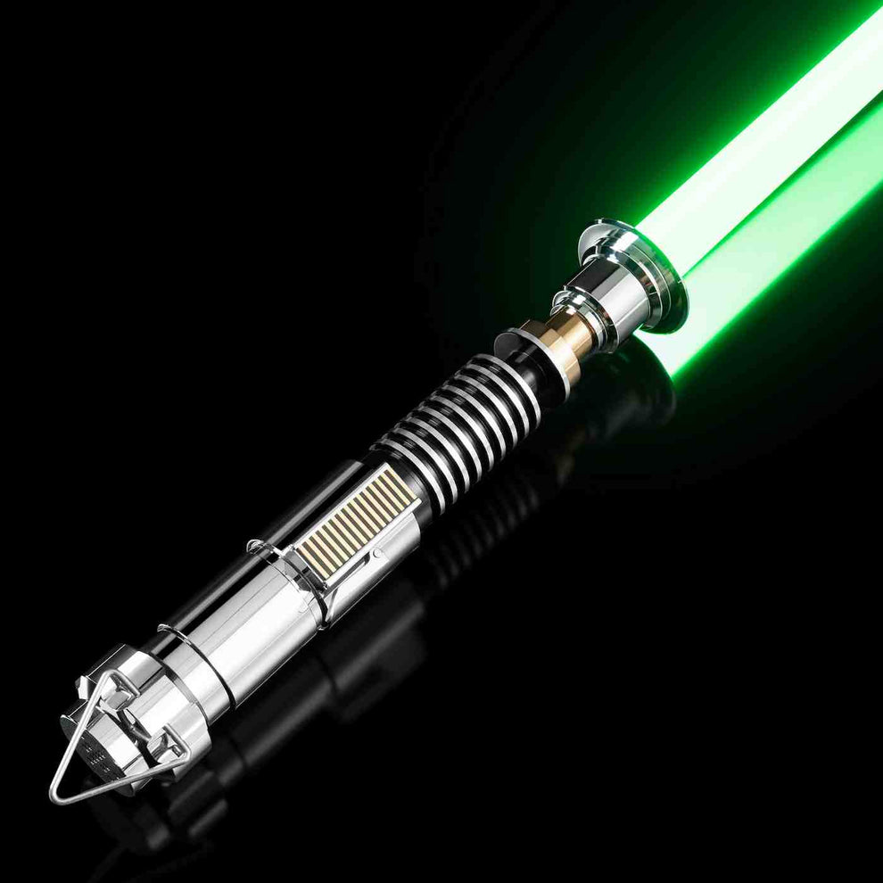 Light saber with green blade on a black background