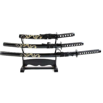 Gold Dragon Samurai Sword Set