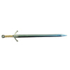Sword on a textured brown surface
