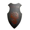 Decorative shield with a dragon design and 'Game of Thrones' branding on a beige surface