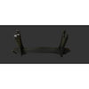 Black plastic stand on a black background