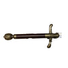 Decorative sword with ornate hilt on a white background