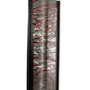Decorative item with red and white pattern on a gray background