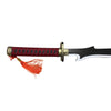Sword with a red sheath and tassel on a white background