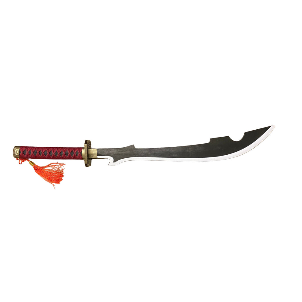 Sword with a red sheath on a white background