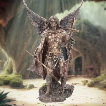 Gabriel with Staff | Archangel | Bronze Range
