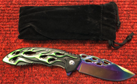 RainBow Green Lock Knife (AW456)