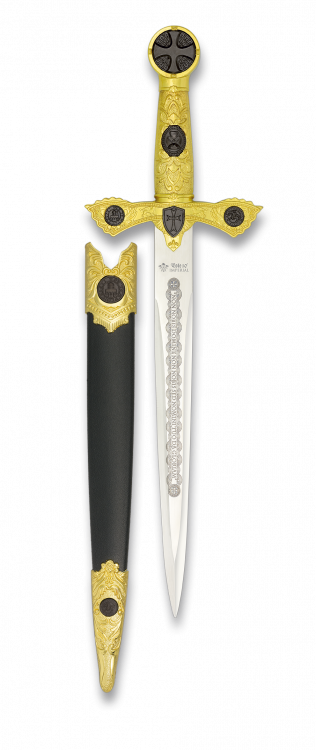 Black & Gold Templar Dagger (AW931)