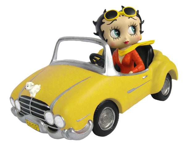 Betty Boop Yellow Sports Car (AW316)