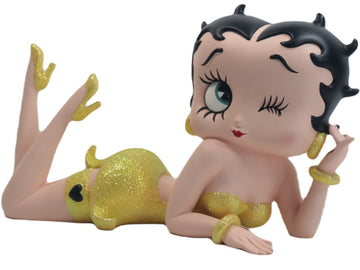 Betty Boop (Yellow Glitter) Lying Down (AW409)
