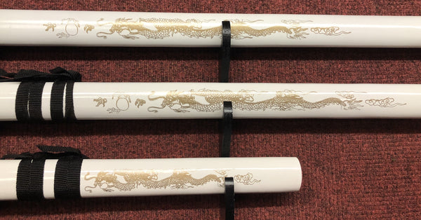 Golden Dragon (White) Samurai Sword (AW540)