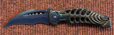 Skull (Blue) Lock Knife (AW541)