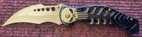 Skull (Gold) Lock Knife (AW529)