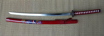 Red Samurai (Blue/Purple Dragon) Sword (AW548)